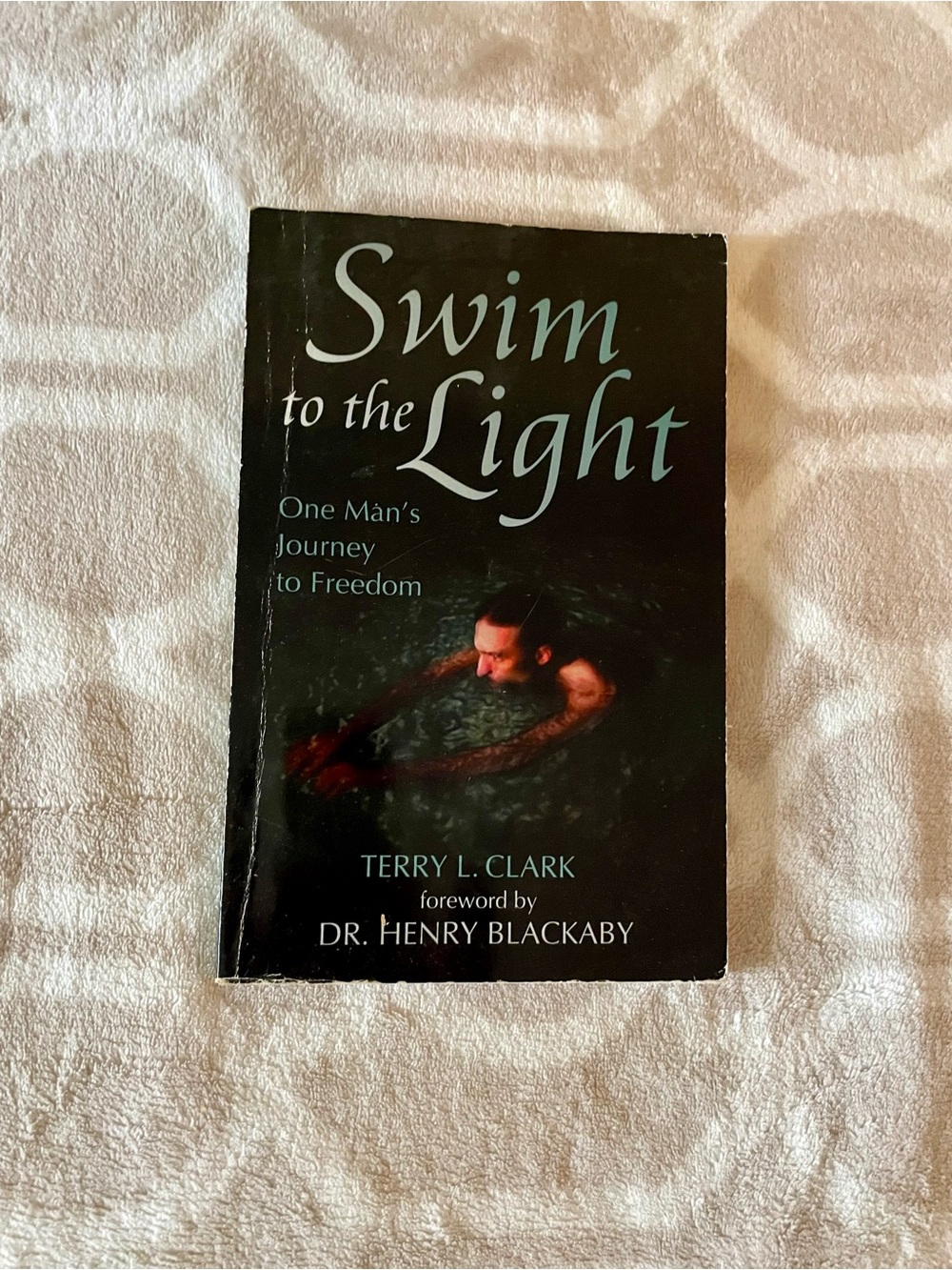 Swim to the Light — Men Swim Book Cover (Black)